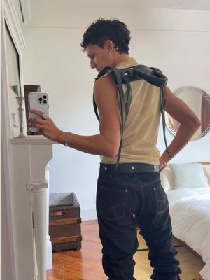 @paco I’m genuinely in awe over your work.  Paco is currently studying at @IFMParis ! He sent me 4 looks from his collection manipulating the concept of latex + a swimwear piece from his @Louis Vuitton project he did at university. Everything was handdone by Paco himself. 