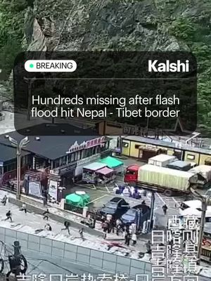 This video contains sensitive footage that may disturb some viewers.   A massive flash flood in the Himalayan border areas of Nepal and China's Tibet washed away villages while damaging roads, and bridges in a region bordering Tibet, authorities said, as they brace for more casualties and worse damage.   17 people have passed away and hundreds remain missing after torrential flooding and a mudslide struck Nepal's border with China.   Dramatic CCTV footage shows people scrambling to escape moments before the mudslide swept across the border crossing on Wednesday.   Chinese President Xi Jinping has called for an 'all-out' search for those still missing as rescue efforts continue.