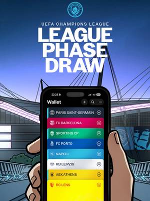 Our 2026/27 Champions League league phase opponents are set 📝🏆 #ManCity #ChampionsLeague #Football 