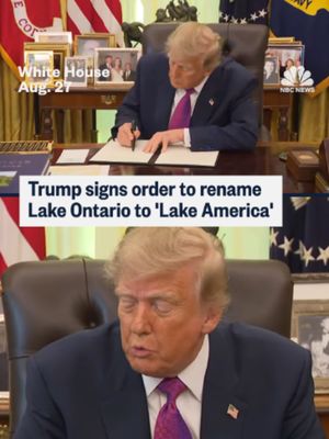 President Donald Trump signed an order to rename Lake Ontario to "Lake America" amid an escalating trade war between the United States and Canada.