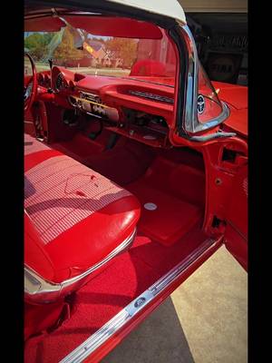 Got my boys 1960 Impala Rag ready for Good Times Car Club cruise and picnic.  We had to do a light acid wash to remove water spots deep cleaned the top and quick metel polish on the front grill and trim.  #fyp #losfinoscc  #goodtimescarclub #lowrider #dfw 