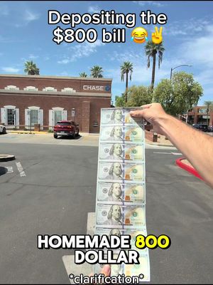 Depositing the $800 bill 😂✌️LETS GET 1.1m followers pls 😭✌️