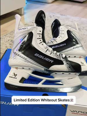 LIMITED EDITION WHITEOUT FLYLITES👻 …is this the best looking skate ever made? #hockey #hockeygear #skates #BAUERPartner