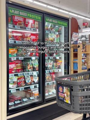 spoiler alert: I broke up with him.  #impossiblefoods #groceryshopping #bf 