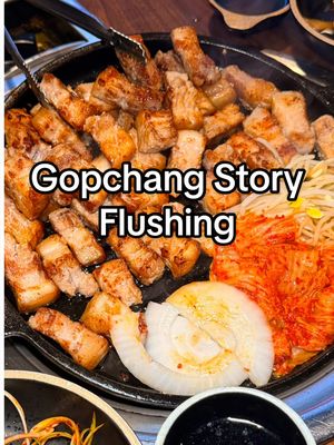 Who else is a fan of gopchang & samgyeopsal? #gopchang #koreanfood #kbbq #nyceats #flushingnyc 