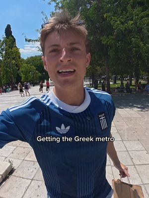 English boy experiences Greek metro 🇬🇷 #greece #bilingual #athens #ελλαδα #metro 
