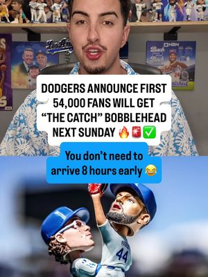 The Dodgers most anticipated bobblehead giveaway of the season is going down next Sunday for Andy Pages x Kiké Hernández’s “The Catch” bobblehead and the first 54,000 fans will receive one! That means you won’t have to arrive to Dodger Stadium 8 hours early 😂 #dodgers #losangeles #dodgerstadium 