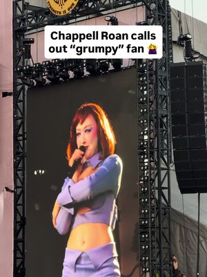 Someone in the crowd is way too casual for Chappell Roan. 👀 Chappell Roan calls out a fan standing cross-armed during her set at Daisy Chain Fields.  #daisychainfields #chappellroan @Daisy Chain Fields @chappell roan 