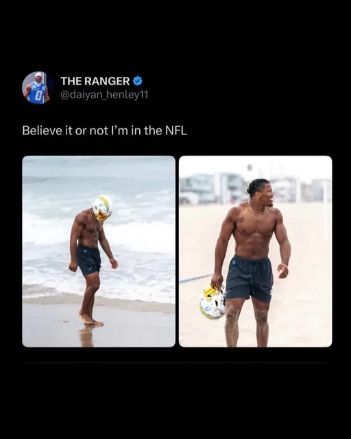 can confirm he’s on the roster #nflplayers #chargers #football #nfl #daiyanhenley 