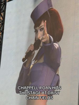the icon @chappell roan steps out at @Daisy Chain Fields 💜