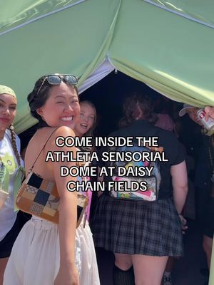 recharging inside the @ATHLETA dome at @Daisy Chain Fields with an immersive meditation session 🩵🦋