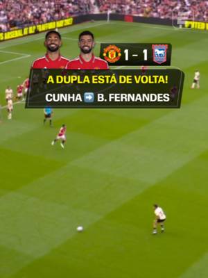 É A UNIÃO BRASIL-PORTUGAL! 🇧🇷🇵🇹 O Manchester United empata em Old Trafford com gol de Bruno Fernandes e assistência de Matheus Cunha, após o brasileiro roubar a bola de Muñoz, que escorregou no campo! 👉 ASSISTA a Manchester United x Ipswich Town, AO VIVO, na ESPN pelo Plano Premium do #DisneyPlus! #PremierLeagueNaESPN #Live #tiktokesportes