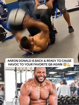 In case you needed a reminder, Aaron Donald is in better shape than YOU 🏋️ #aarondonald #workoutlife #ramshouse #losangelesrams #nfltok 