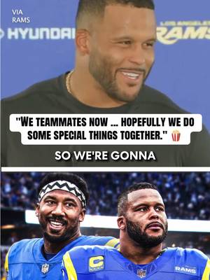 Aaron Donald is ready to join forces with Myles Garrett in L.A. 😤 (via @Los Angeles Rams) #NFL #Rams #LA #mylesgarrett 