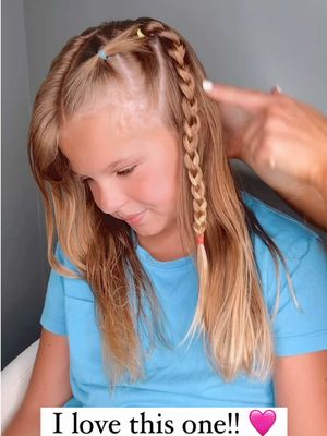 I love this hairstyle for school #hairtutorial #hairstyle 