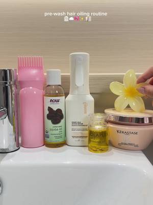 Pre wash hair oiling routine #hairoiling #hairoilingroutine #hairwashday #haircareroutine #haircare 