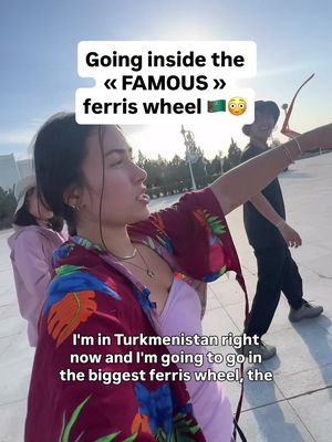 Definitely the coolest/weirdest Ferris wheel I’ve ever been 😱🥴 How insane!!! #solotravel #centralasia #explore #travelvlog #crazy 
