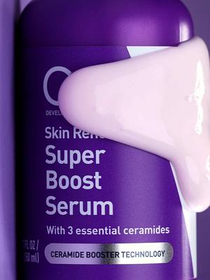 NEW Super Boost Serum, to fight 5 signs of aging 💜 a naturally pink, milky serum with 5 anti-aging ingredients and boosted with ceramides #DevelopedWithDerms #CeraVe 