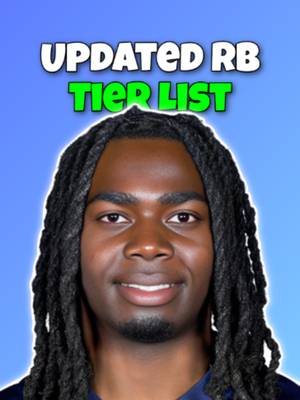 Updated RB Tier List For Fantasy Football #nfl #fantasyfootball #fantasyfootballadvice #fyp