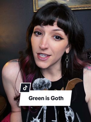 Green is a goth color! Maybe even the most goth color! #goth #altfashion #colorfulgoth #fashionhistory why green is a goth color, arsenic green history, scheele's green, goth color meaning, acid green goth, green in goth fashion, victorian arsenic dresses, absinthe green fairy, alt fashion color meaning, why goths wear green 