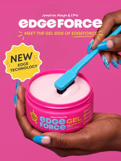 Find your EdgeForce match 💖 Five Gel flavors. Five different edge-care benefits. One strong hold. What do your edges need most? 👀 💖 Pink — moisture + frizz support 🧡 Orange — nourishment + hairline care 💛 Yellow — strength support 💙 Blue — soothing care + vitality 💜 Purple — softness + shine Start with EdgeForce Gel for strong, precise styling, then pair it with EdgeForce Foam to shape, refresh, and complete your look.
