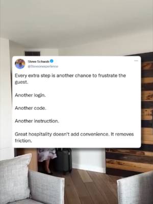 Great hospitality doesn't add convenience, it removes friction.  Forcing guests to navigate multiple logins, complex door codes, and lengthy check-in instructions adds unnecessary friction to their stay. Every added hurdle wears down guest goodwill before they even settle into the room. To streamline the guest journey: - Eliminate App Fatigue: Avoid requiring guests to download third-party software or create unnecessary accounts. - Simplify Access: Use single-step entry systems that work reliably on the first attempt. - Keep Instructions Short: Provide clean, direct arrival notes that don't overwhelm the traveler. Removing operational friction is the fastest way to elevate guest satisfaction. #GuestExperience #CustomerFriction #PropertyManagement #OperationalExcellence