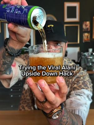 Trying the Viral Alani Witches Brew Upside Down Hack.  #alani #drink #hack #trend 
