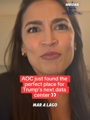 MeidasTouch: What do you make of Trump saying Americans who oppose data centers are backwards and poor? AOC: I mean, how about we put one in Mar-a-Lago? I love that. Let’s put a data center at Mar-a-Lago, and we’ll see how backwards and poor he is in response to that.