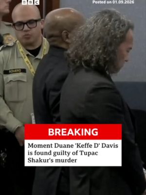 Duane "Keffe D" Davis, a 63-year-old former gang boss, has been found guilty of murdering rapper Tupac Shakur. Davis was charged with murder with a deadly weapon. He faces a potential sentence of life in prison without parole. #Tupac #TupacShakur #USNews #BBCNews