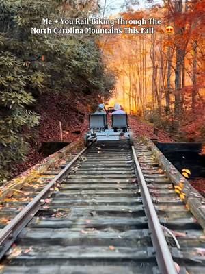 🍂🤎 Promise we’ll go this fall? 🚂🥹✨ There’s a scenic mountain railroad in North Carolina that takes you on an unforgettable adventure through the Great Smoky Mountains, and it absolutely belongs on your fall bucket list! 😍⛰️🍁 📍 Andrews Valley Rail Tours in Andrews, North Carolina, offers a guided two-hour journey through the mountains on electric-assisted rail bikes! 🚲🛤️ The electric assist makes pedaling easy, so you can relax and soak in all the breathtaking scenery along the way. ✨ Want to enjoy the experience without pedaling? 🙌 You can also book their pedal-free caboose cart for a relaxing ride through the mountains! 🚂🤎 Along the way, you’ll: 🍂 Travel through gorgeous fall foliage 💦 Pass crystal-clear mountain streams 🌉 Cross historic railroad bridges ⛰️ Take in incredible mountain views 🦌 Keep an eye out for wildlife 🚇 Journey through the historic Valley River Tunnel This is such a fun and unique way to experience fall in the North Carolina mountains! 😍🍁 Send this to your adventure buddy, add it to your fall bucket list and follow @raleighwanderlust for more EPIC North Carolina adventures! 🚂⛰️✨ 📍 Andrews Valley Rail Tours 345 Locust Street Andrews, NC