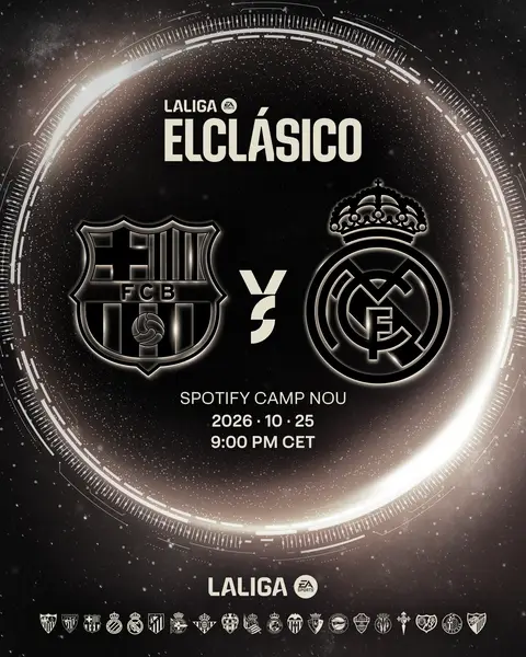 🚨 SAVE THE DATE: #ELCLÁSICO IS SET! 🗓 Sunday, October 25 ⌚ 9:00 PM CET 🏟 Spotify Camp Nou #LALIGAEASPORTS