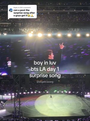 Replying to @Ok Surprise song for bts day 1 arirang concert was boy in luv!!! #btsarmy #boyinluv #btsarirang 
