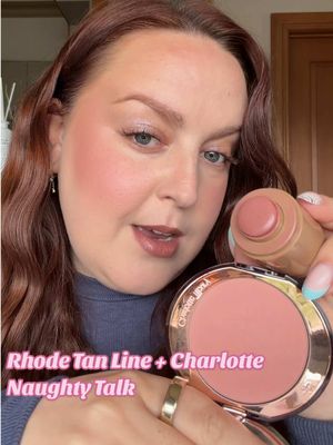 The perfect combo!! @rhode skin tan line topped with @Charlotte Tilbury naughty talk #rhodetanlineblush #rhodepocketblush #charlottetilbury #charlottetilburynaughtytalk #blushcombo 