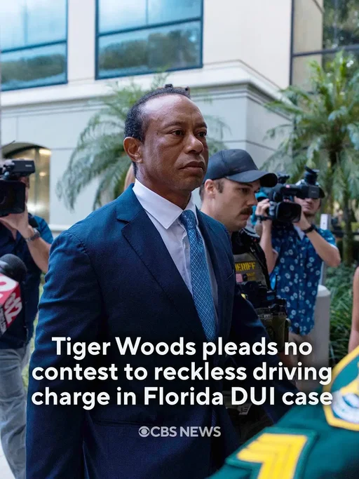Tiger Woods pleaded no contest to a reckless driving charge in his Florida DUI case, months after pleading not guilty to two misdemeanor charges. The golf legend agreed to a five-year suspension of his driver's license and a $1,000 fine. Read more in the link. #tigerwoods #florida 