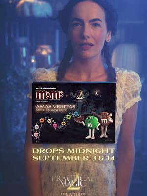 Some spells are worth repeating.🌙✨ M&M’S Amas Veritas Spell & Snack Pack drops September 3. ISee #PracticalMagic2, only in theaters September 10 🔮​Tickets on sale now.​ @Warner Bros. @practicalmagicmovie 