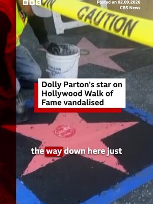 Dolly Parton’s star on Hollywood Walk of Fame has undergone repairs after reports it had been vandalised. Parton died last week at the age of 80, with a private funeral taking place in Nashville. #DollyParton #HollywoodWalkOfFame #Showbiz #BBCNews