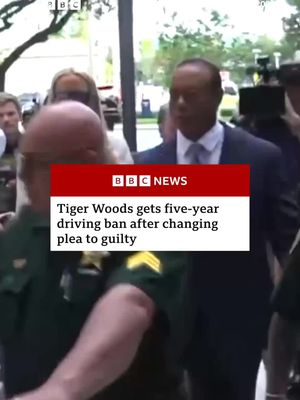 Tiger Woods accepted a five-year suspension of his driving licence and a $1,000 (£742) fine, as part of a plea agreement with prosecutors in Martin County, Florida. #TigerWoods #Woods #Golf #Sport #BBCNews 