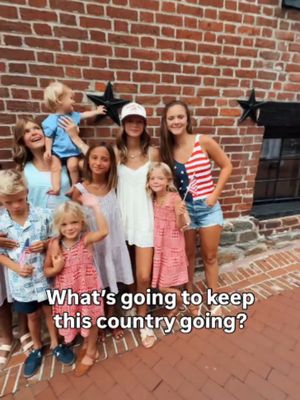 Just our here saving America by having more kids! 😂 #familycomedy #momof9kids #americanfamily