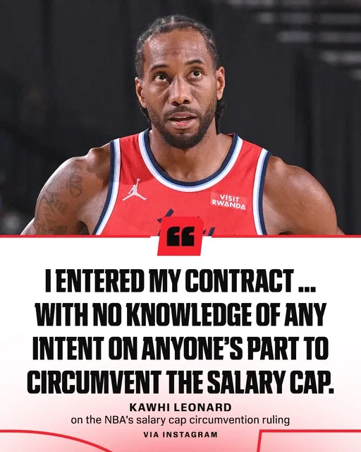 Kawhi says he had no idea his contract involved salary cap circumvention. (via Kawhisklawset/IG) #NBA #basketball #basketballtiktok 