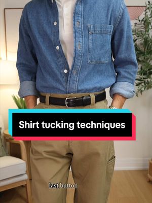 four tucks, four different looks 👖 Every best-dressed short guy tucks his shirt. It emphasizes your waistline so your legs read longer. Most guys just do it wrong. 1. Military tuck — the fix for the shirt you're already wearing 2. French tuck — for casual and oversized 3. Snatch waist tuck — the knitwear one, and the biggest leg-lengthening move on here 4. Ralph tuck — Ralph Lauren's been wearing it since 1983 Which one are you trying first?
