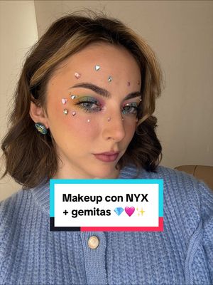 Haciendo la tendencia de gemas 💎 en el makeup 💄 junto a @nyxcosmeticsarg ✨ | #NYX #makeup #FullMkpNYX #ad 
