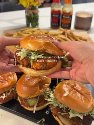 Healthy spicy chicken sandwich 😋 #chickendinner #DinnerIdeas #spicychicken 