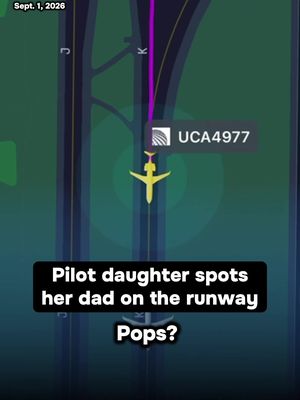 A pilot spotted her father, a fellow pilot, on the runway at Dulles International Airport on September 1. The wholesome father-daughter exchange was captured by air traffic control, with her father playfully pointing out over the radio, “She’s still on my cellphone plan.” #pilot #plane #airplane #atc 