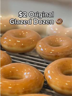 $2 Original Glazed dozen when you buy any dozen! 🍩 Offer available Friday thru Monday to celebrate Labor Day Weekend! 🇺🇸✨ #krispykreme #offer #bogo #laborday #labordayweekend 