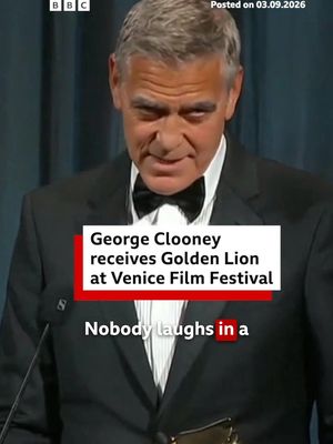 George Clooney has received an honorary Golden Lion for lifetime achievement at the Venice Film Festival opening ceremony. #GeorgeClooney #Film #FilmTok #Cinema #BBCNews