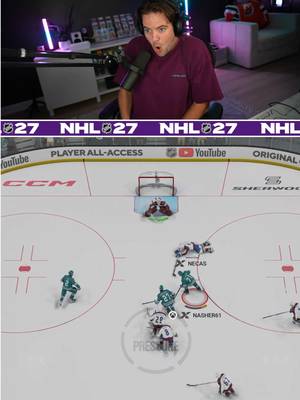 Unfortunate timing for my first ever goal in NHL 27 (…it was kinda sick though😂) #hockey #gaming #nhl27