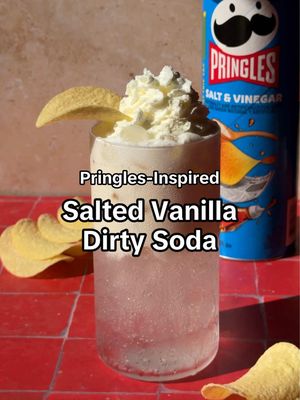 POV: You popped open the can of **@Pringles Salt & Vinegar**, so now you're making the perfect drink to match.🥤#PringlesPartner   Salt & Vinegar Pringles 🤝 Salted Vanilla Dirty Soda  Once You Pop... the dirty sodas don't stop. 😏✨
