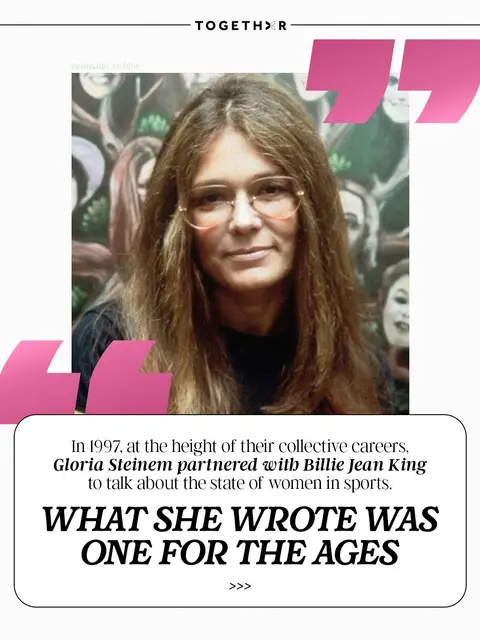 Gloria Steinem always had a way with words 🤍 #gloriasteinem #billiejeanking #womenssports #womensequality 