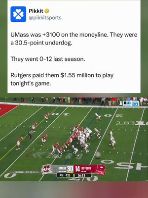 ONE OF THE BIGGEST UPSETS IN THE SEASON HAPPENS IN WEEK 1 🤯 #cfb #collegefootballtiktok #umass #rutgers