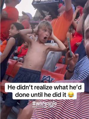 He was too #turnt up 😭 (via carolineraville/IG) #auburn #cfb #football #fan 
